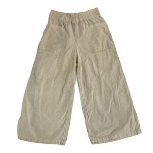 Free People 100% cotton green wide leg crop pants size S